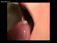 Lonely milf is getting a cumshot in her dirty face